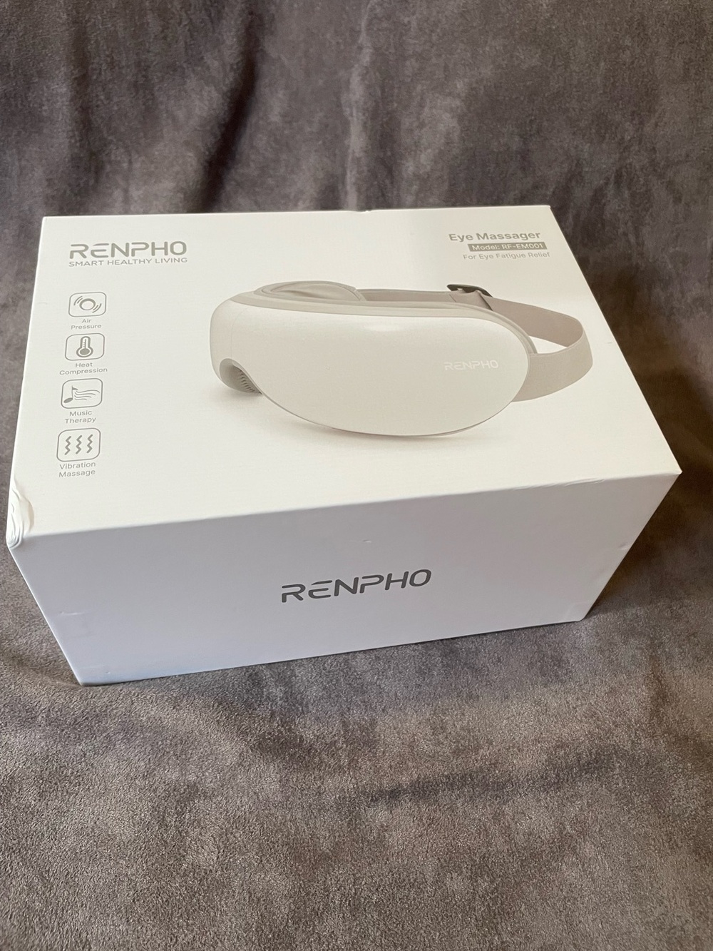 RENPHO White Eye Massager with Heat, Vibration & Music